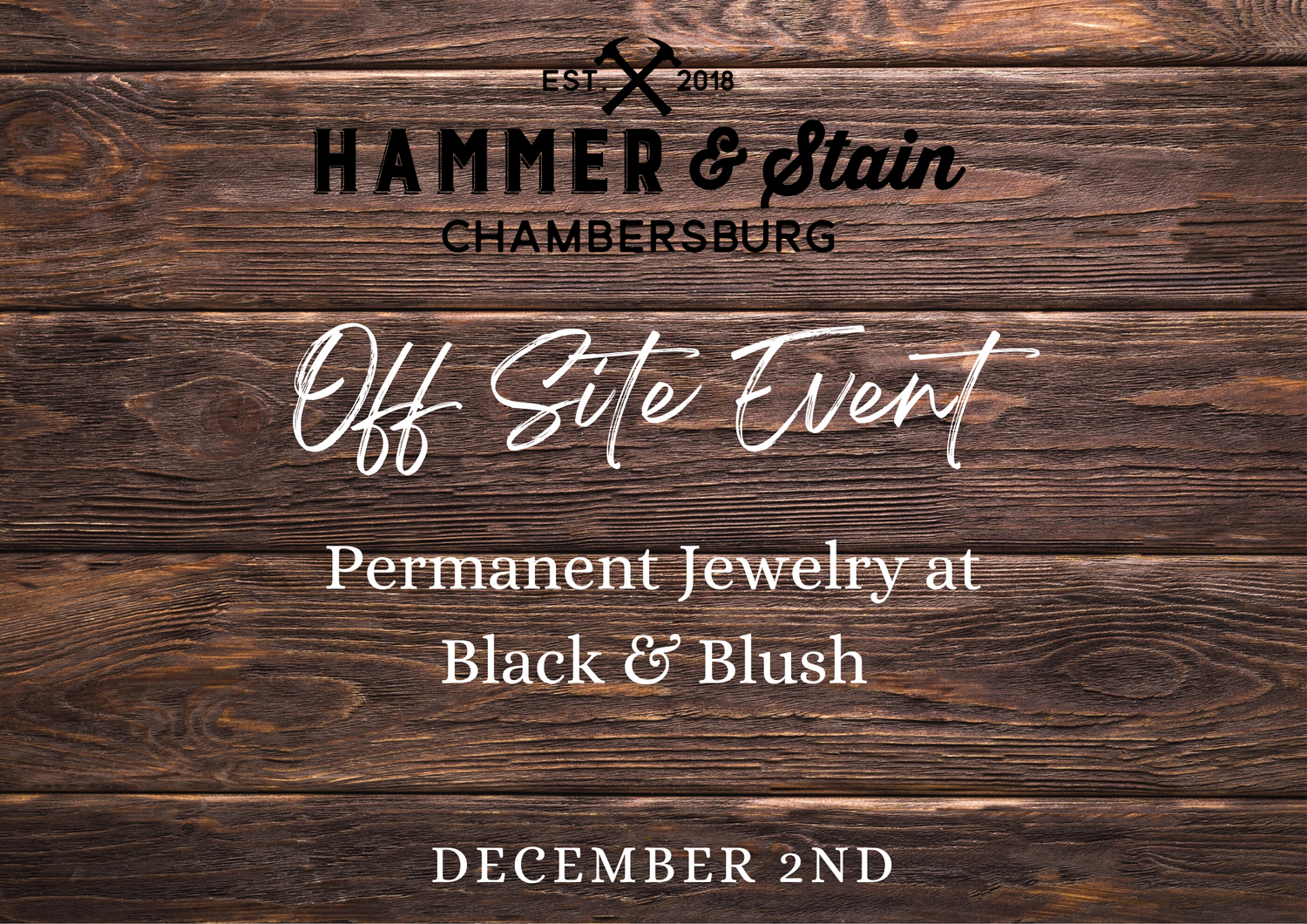 12/02/23 Black & Blush Permanent Jewelry Event 2p-5p
