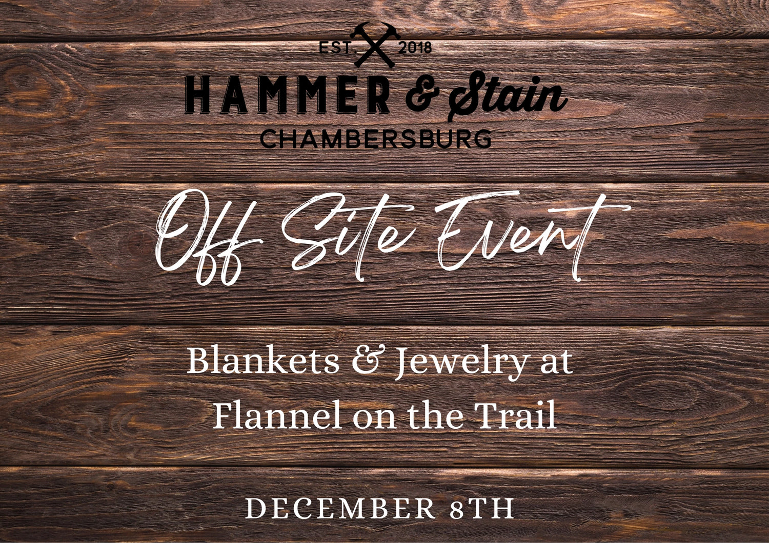 12/08/23 Cozy Hand Knit Blanket Workshop & Permanent Jewelry at Flannel on the Trail 6pm