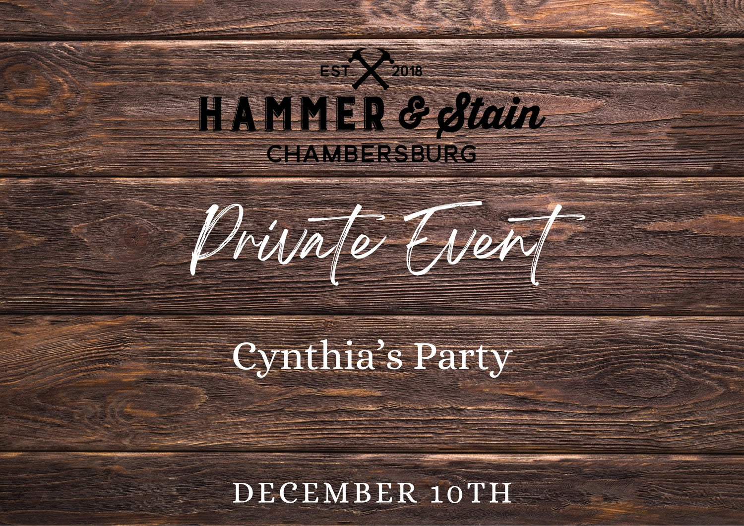 12/10/23 Cynthia's Private Party 2pm-6pm