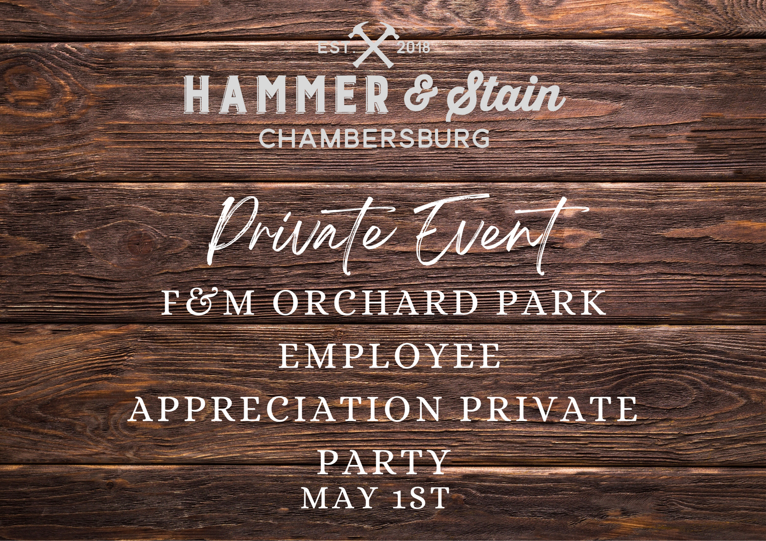05/01/24 F&M Orchard Park Employee Appreciation Private Party 3:15p