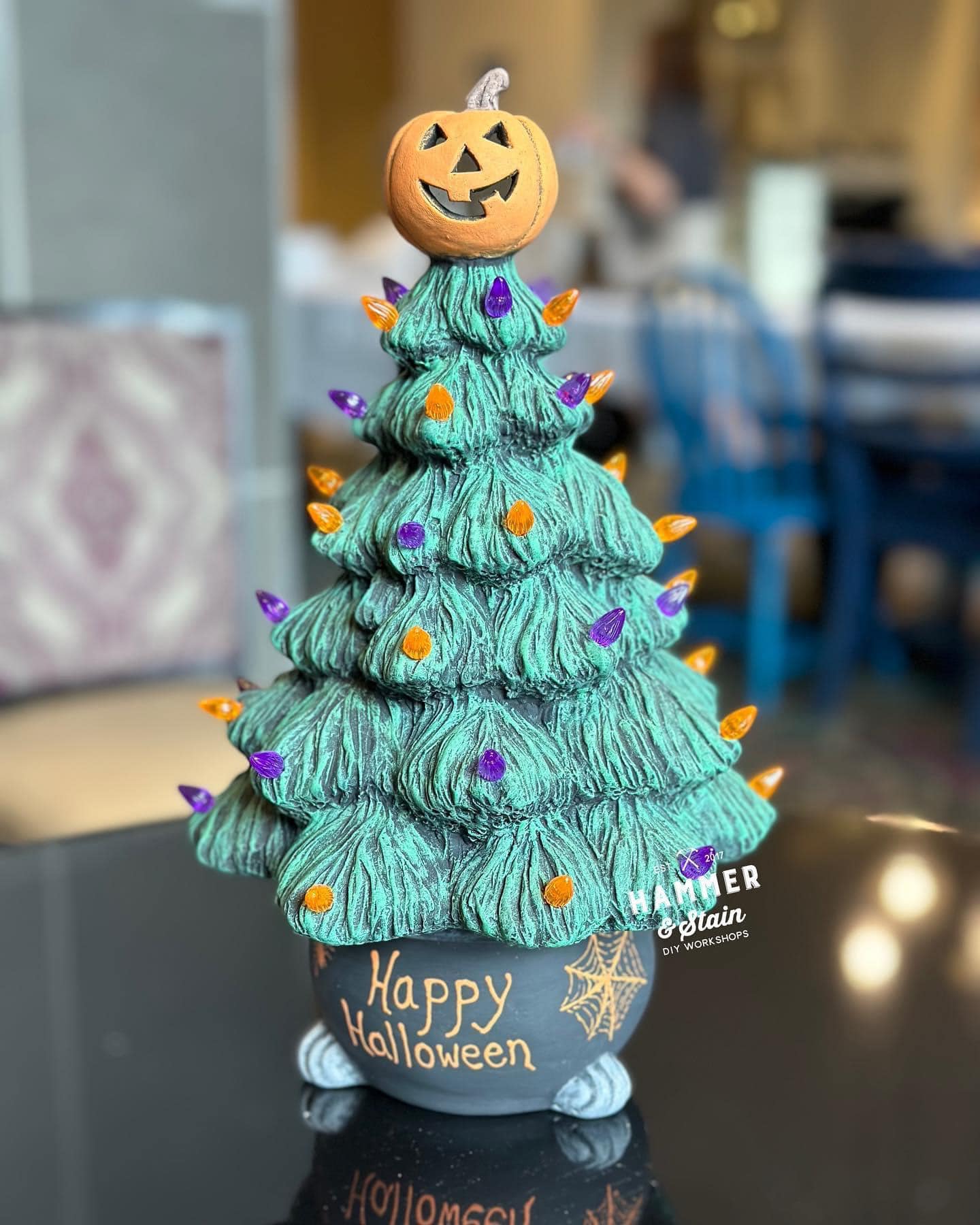 PRE ORDER- Halloween Light Up Tree- $68