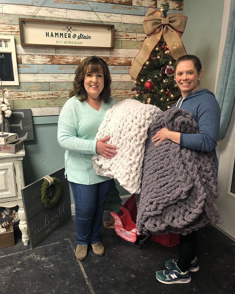 11/27/23 Cozy Hand Knit Blanket Workshop 6pm