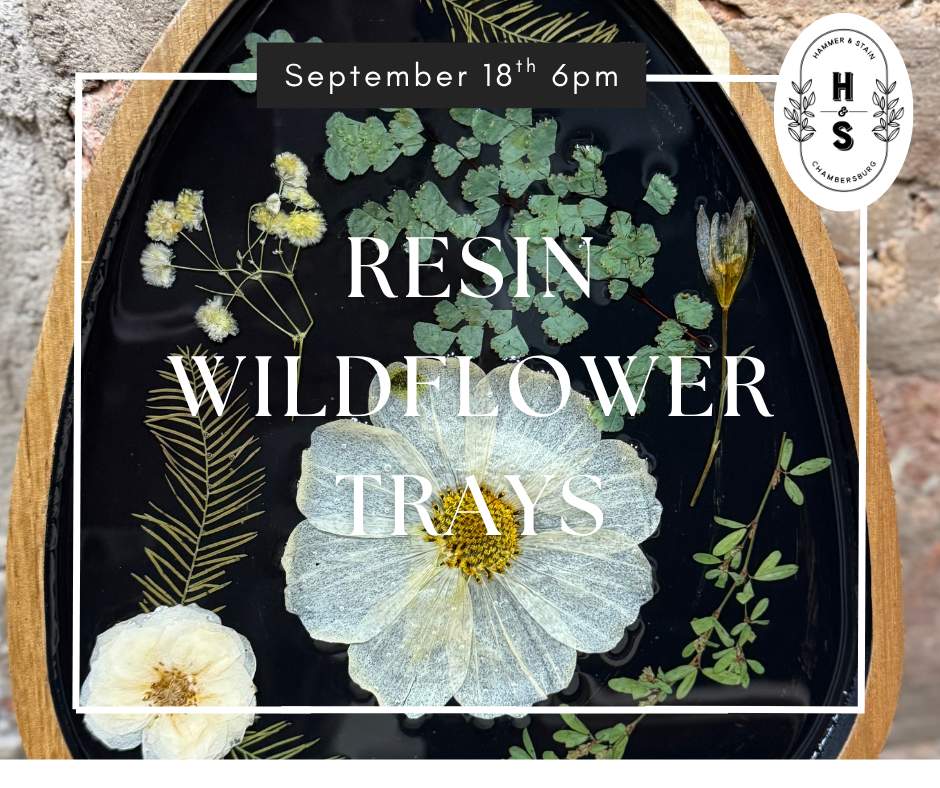 09/18/25 Resin Wildflower Tray Workshop 6pm