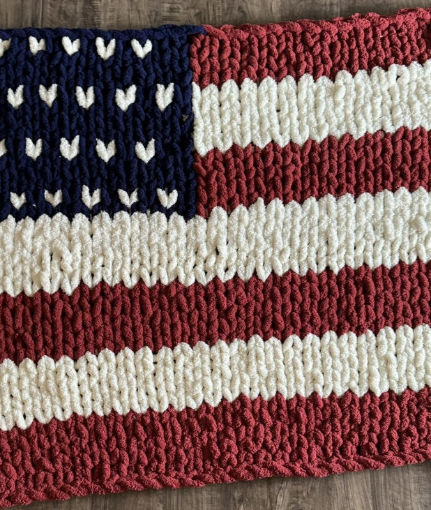05/21/25 Americana Cozy Hand Knit Blanket Workshop 6pm