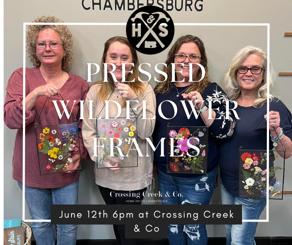 06/12/25 Pressed Wildflower Frames Workshop at Crossing Creek & Co 6pm
