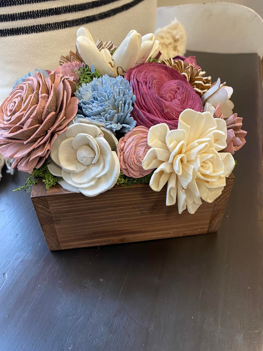 Collections Wood Flower Bouquet Boxes