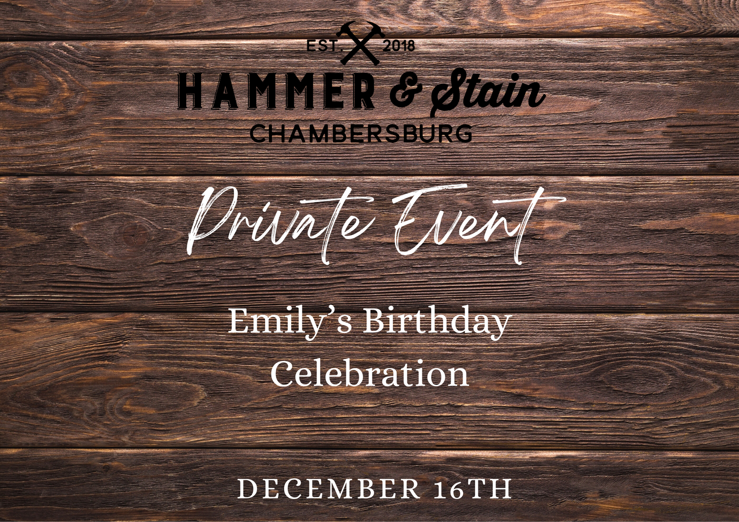 12/16/23 Emily's Birthday Celebration 3p-5p