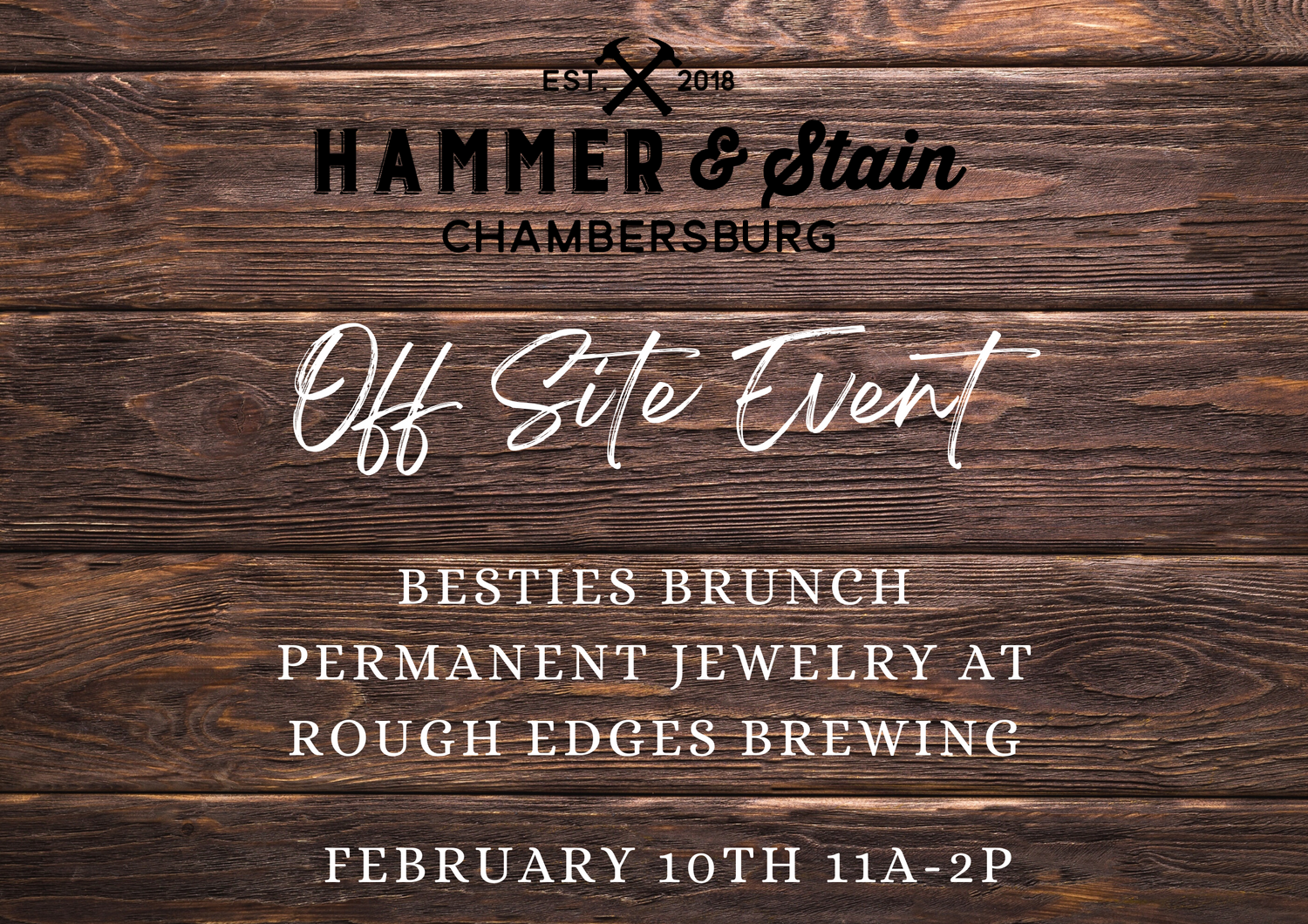 02/10/24 Besties Brunch Permanent Jewely at Rough Edges Brewing 11a-2p