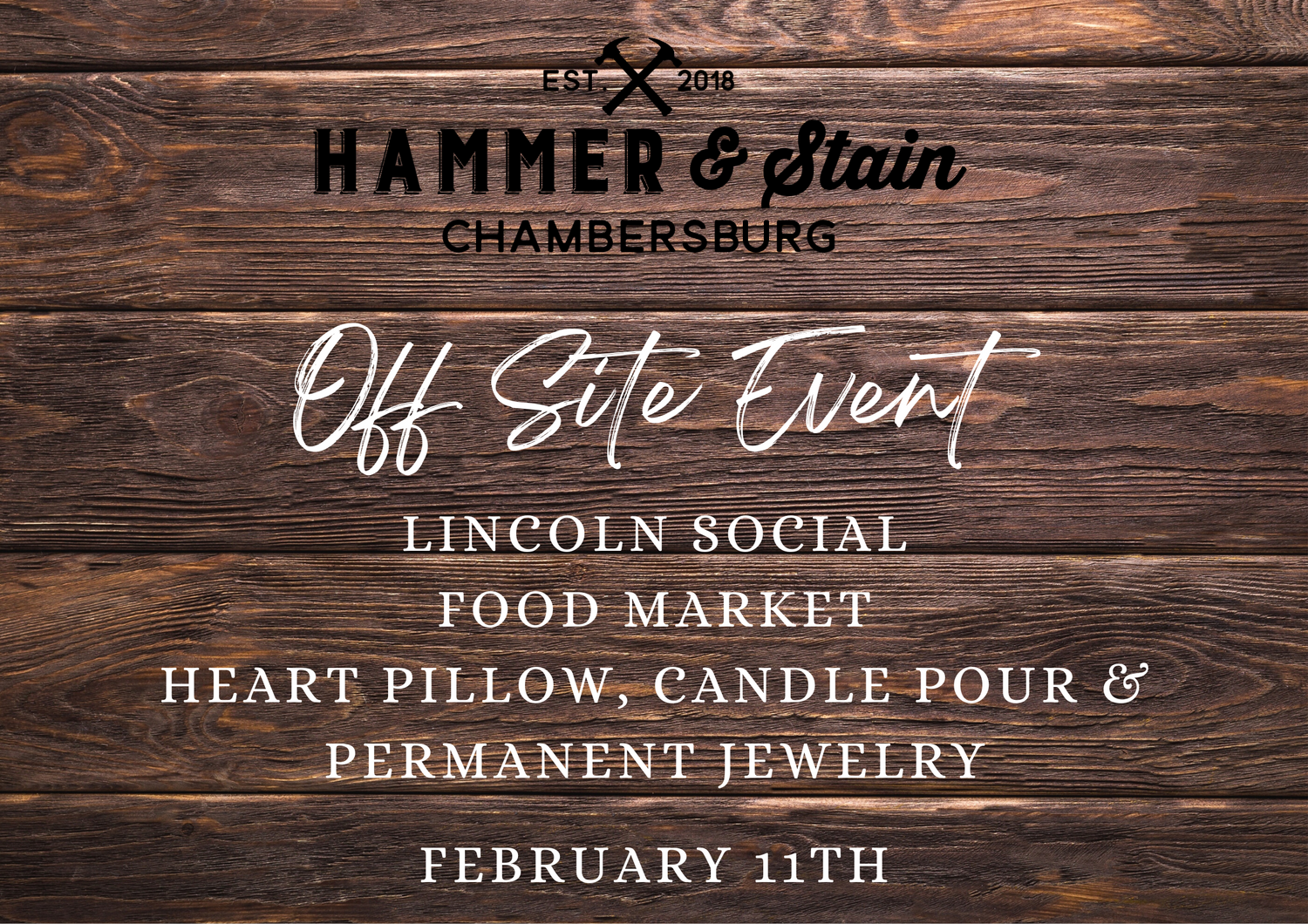 02/11/24 Lincoln Social Food Market VALENTINES EVENT Heart Pillow, Candle Pour & Permanent Jewelry Event 1p-3p