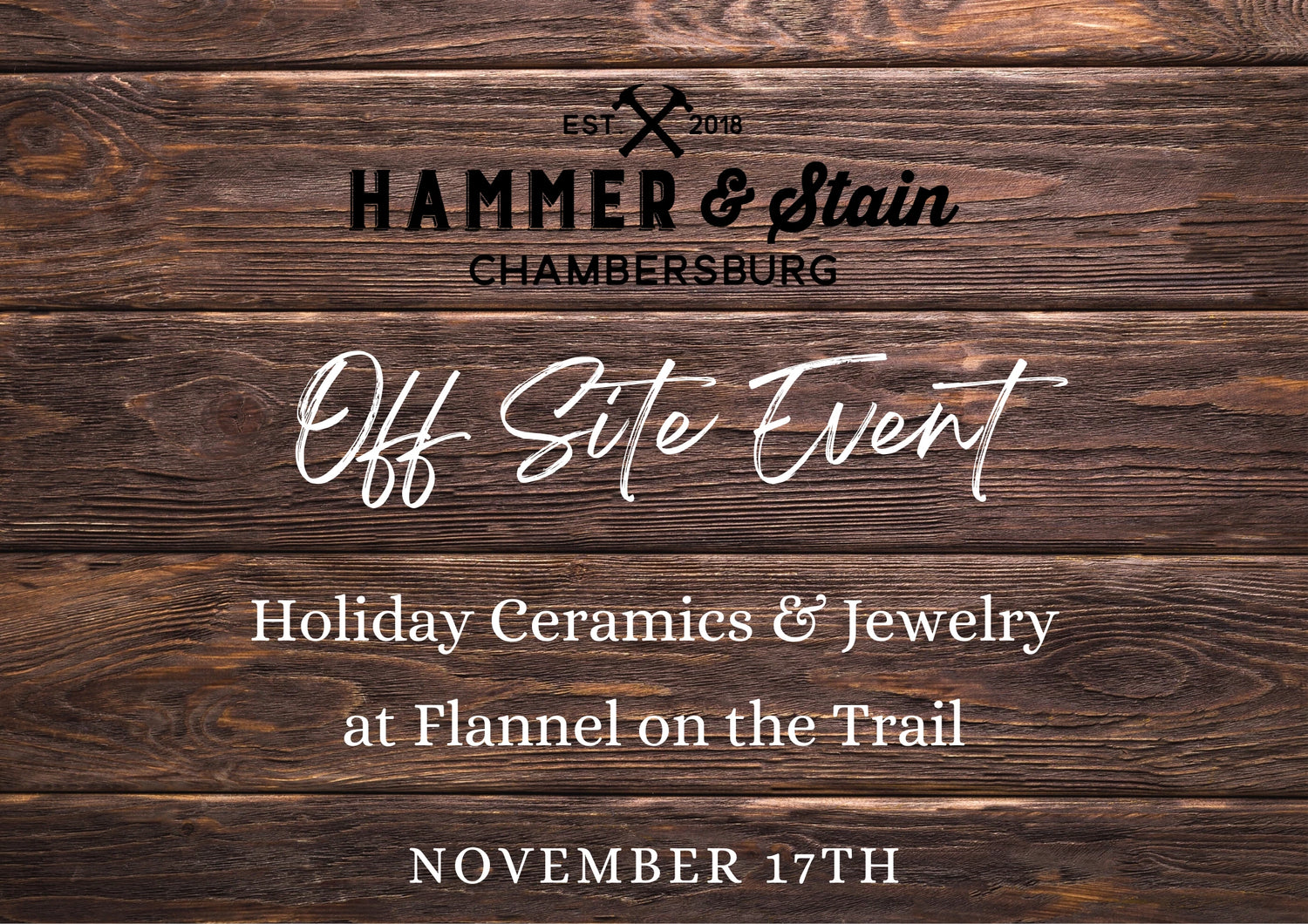 11/17/23 Vintage Holiday Ceramics & Permanent Jewelry at Flannel on the Trail 6pm