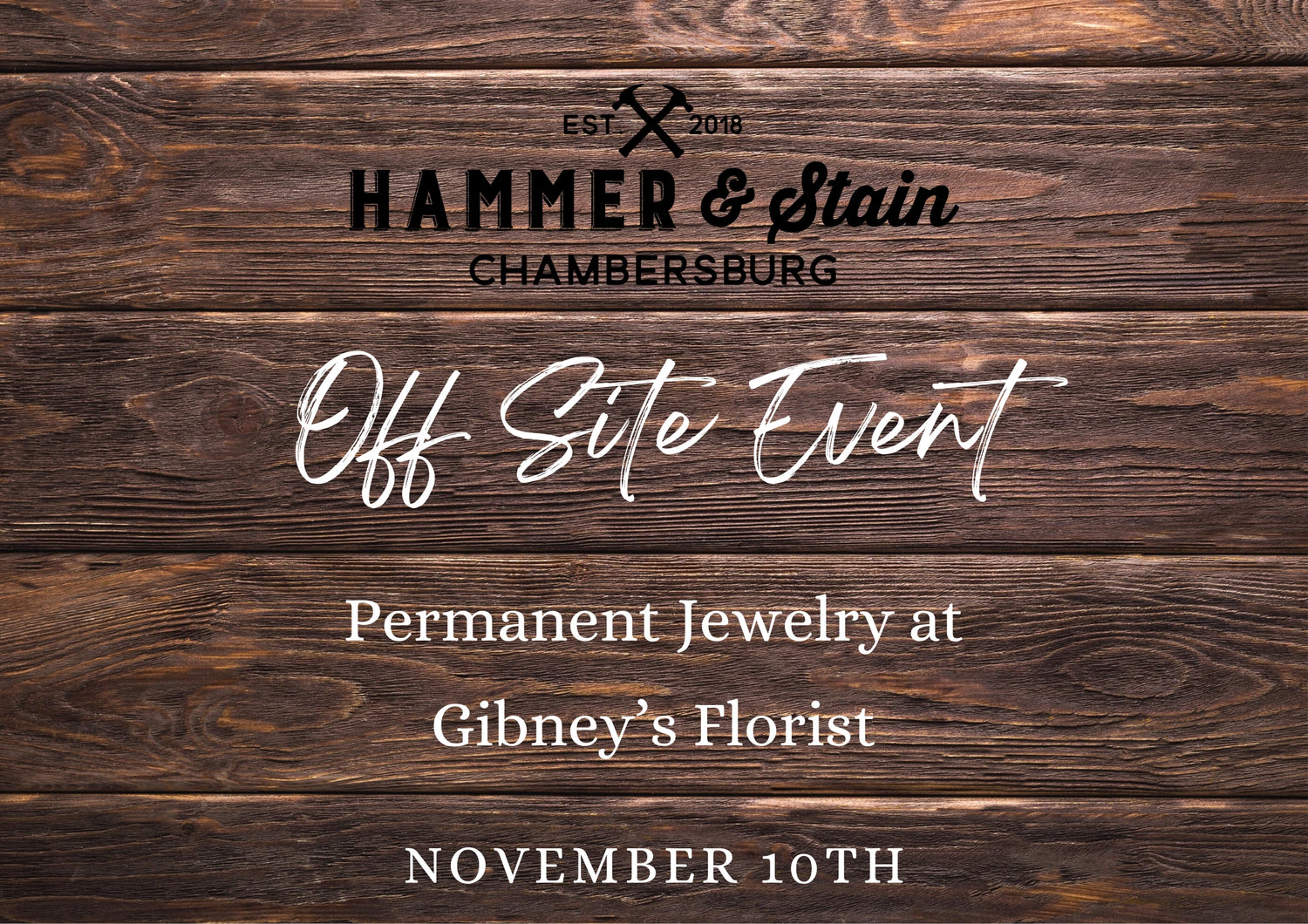 11/10/23 Permanent Jewelry at Gibney's Florist 4p-7p