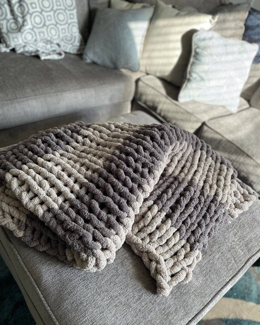 Collection Cozy Hand Knit Blanket Workshop Rough Edges Brewing