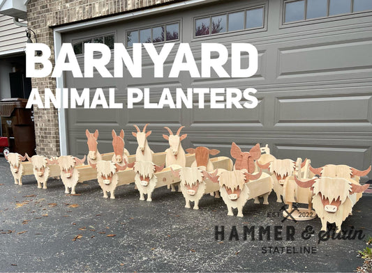 Collection Cynthia Barnyard Animal Planters
