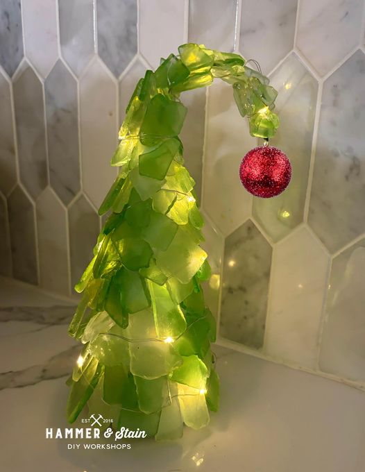 Create at HOME Grinchmas Sea Glass Tree Kits