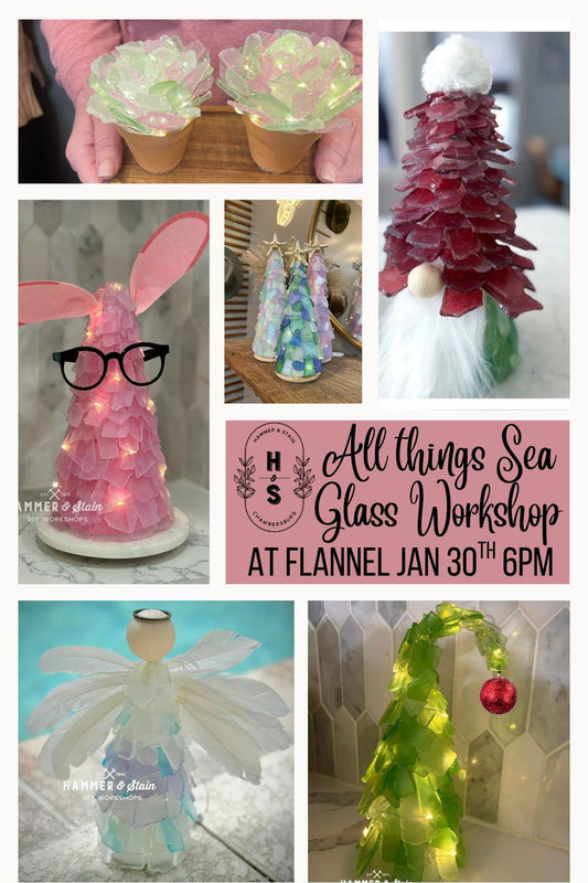 01/30/26 All Things Sea Glass Workshop at Flannel 6pm