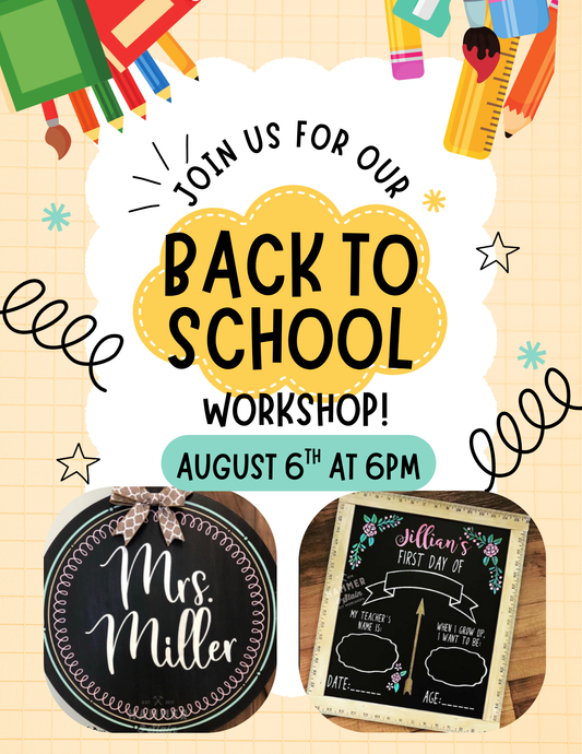 08/06/26 Back to School DIY Workshop 6pm