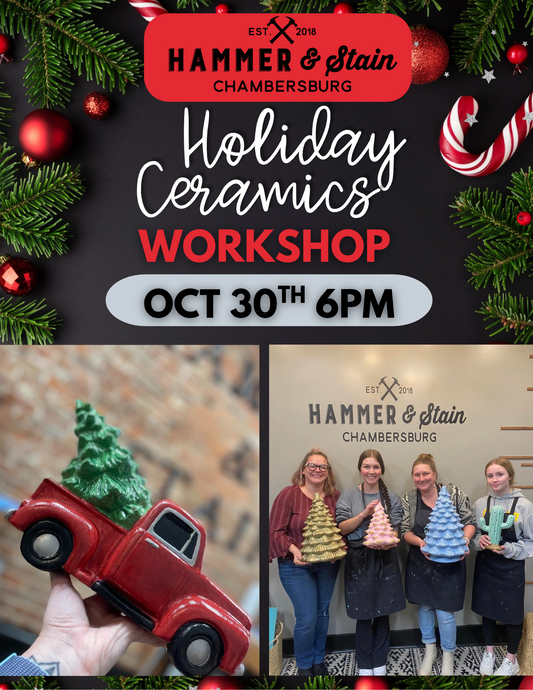 10/30/26 Vintage Holiday Ceramics Workshop 6pm