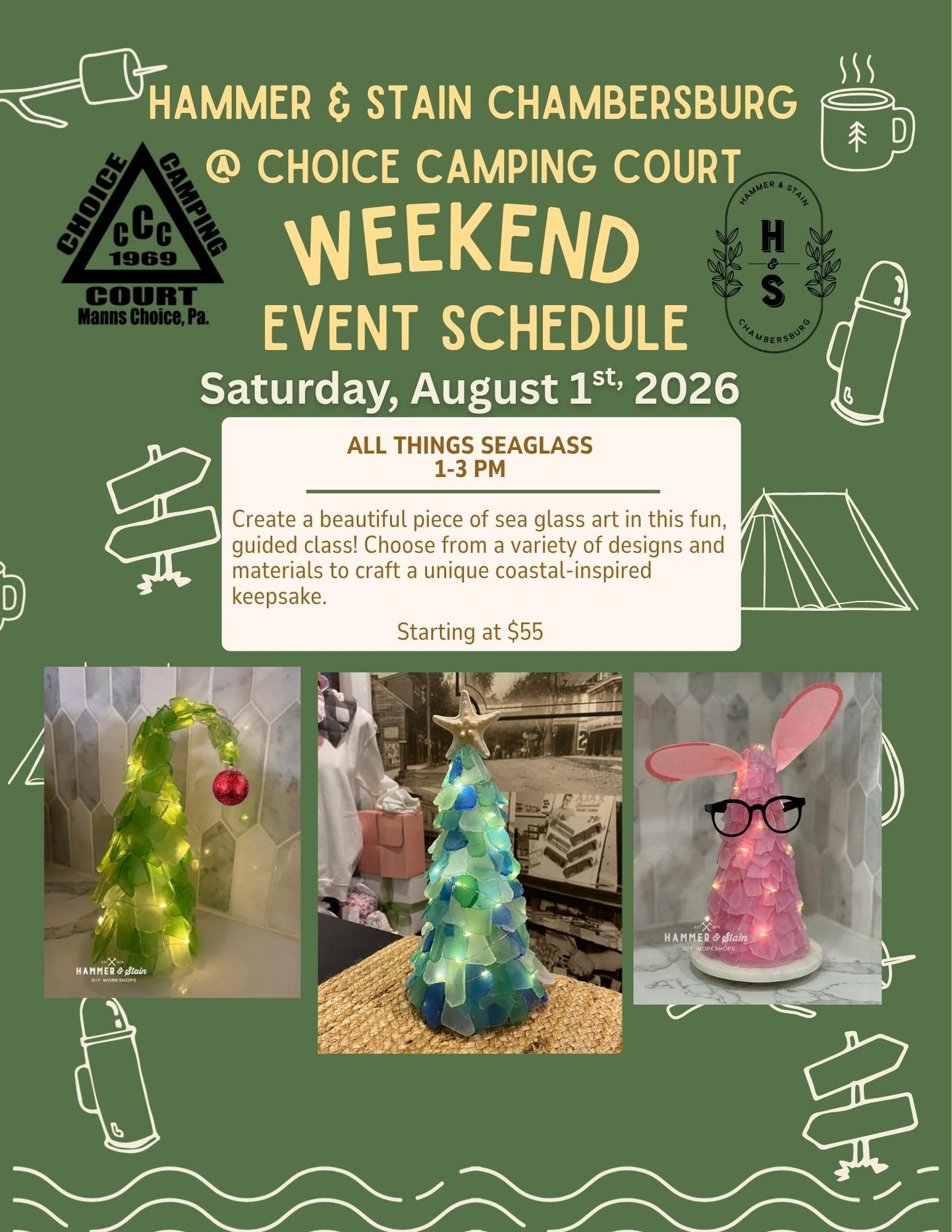 08/01/26 All Things Sea Glass Workshop at Choice Camping Court 1:30pm-3:30pm