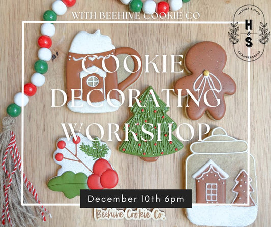 12/10/25 Cookie Decorating Workshop with Beehive Cookie Co 6pm