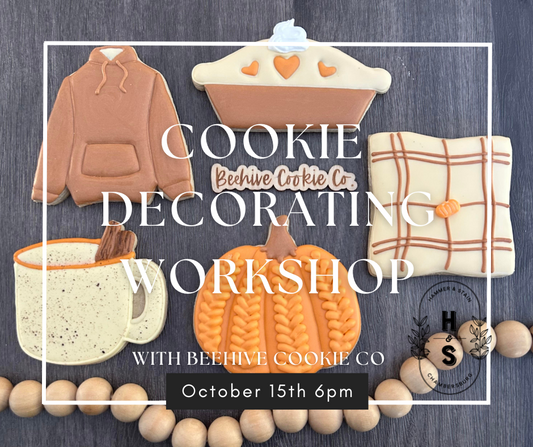 10/15/25 Cookie Decorating Workshop with Beehive Cookie Co 6pm