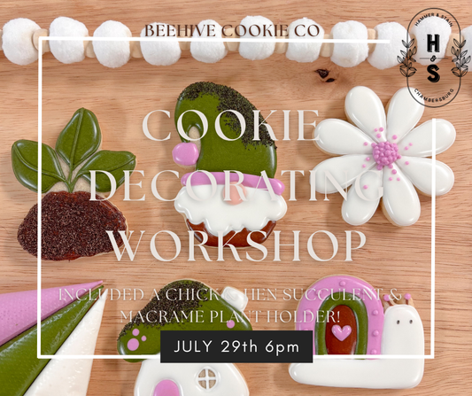 07/29/26 Cookie Decorating Workshop with Beehive Cookie Co 6pm