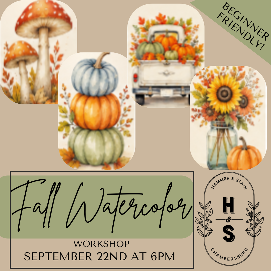 09/22/26 Fall Beginner Watercolor Workshop 6pm