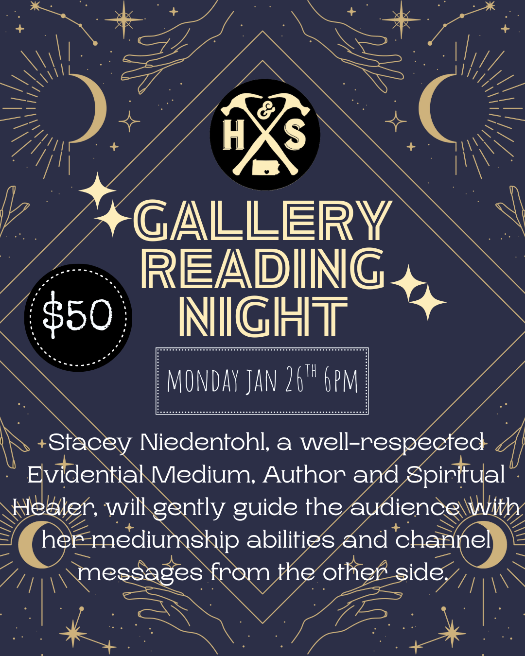 01/26/26 Gallery Reading by the Evidential Medium Stacey Niedentohl 6p-9p