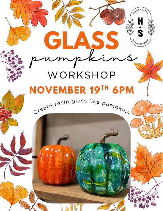 11/19/26 Glass Pumpkins Workshop 6pm