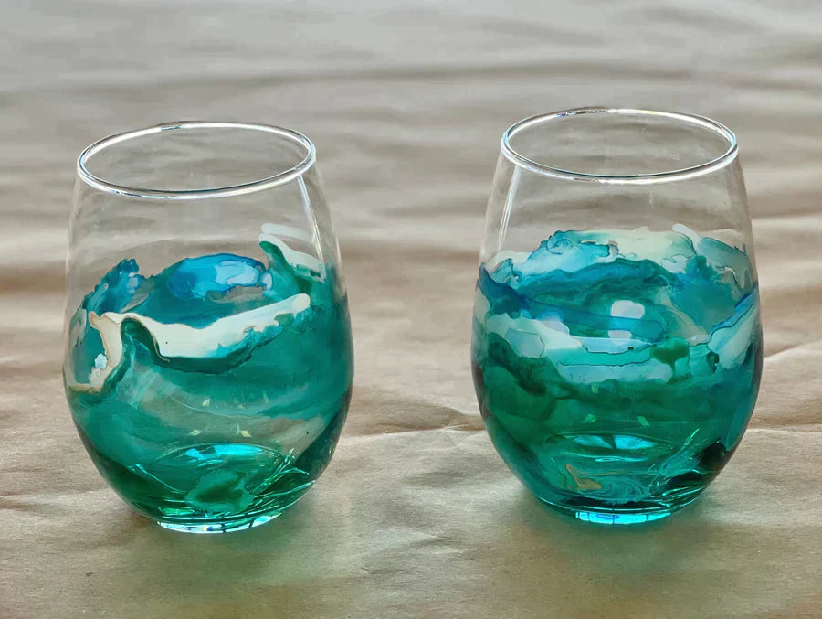 03/15/24 Stained Resin Wine Glasses & Metal Tumblers 6pm
