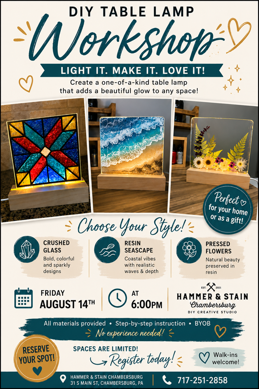 08/14/26 DIY Table Lamp Workshop 6pm