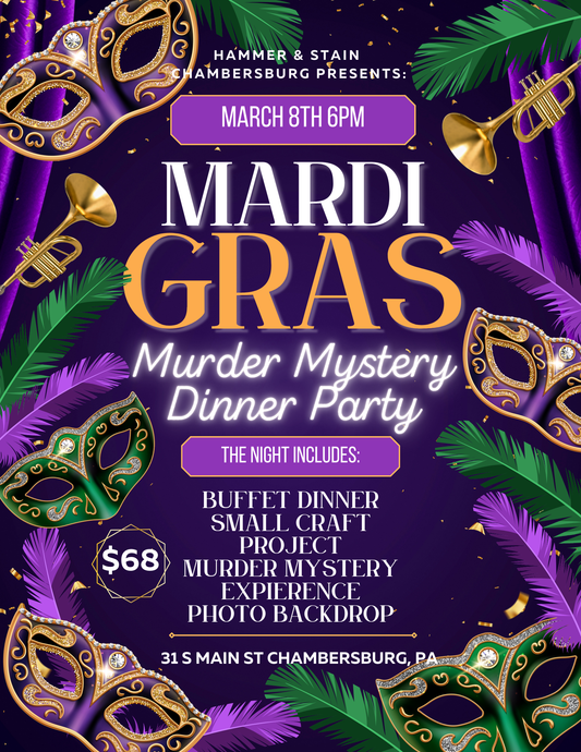 03/08/25 Mardi Gras Murder Mystery Dinner Party! 6pm