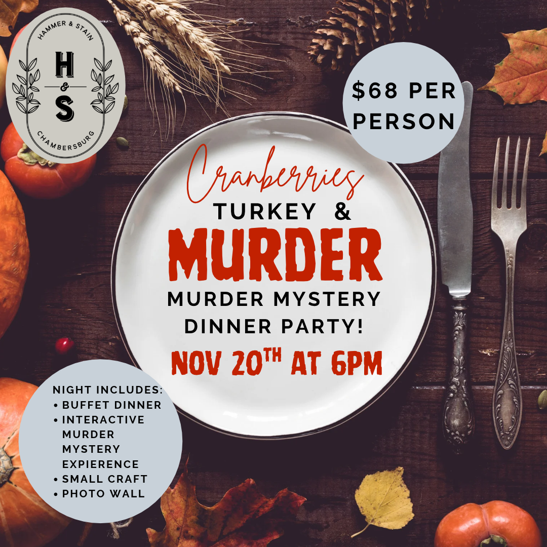 11/20/26 Cranberries,Turkey & Murder!! Murder Mystery Dinner Party 6pm