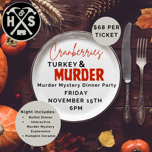 11/15/24 Cranberries,Turkey & Murder!! Murder Mystery Dinner Party 6pm