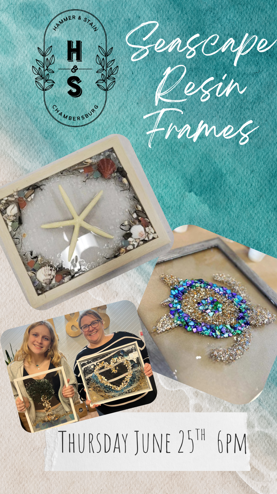 06/25/26 Resin Seascapes Frames Workshop 6pm