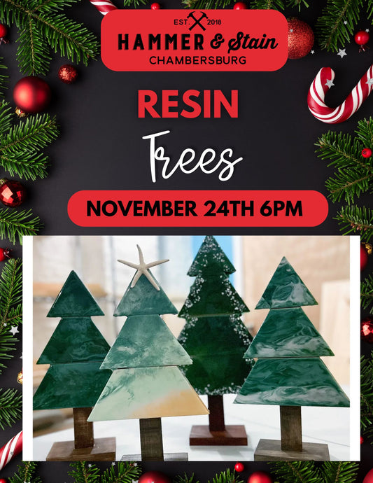 11/24/25 Resin Pour Christmas Trees 6pm