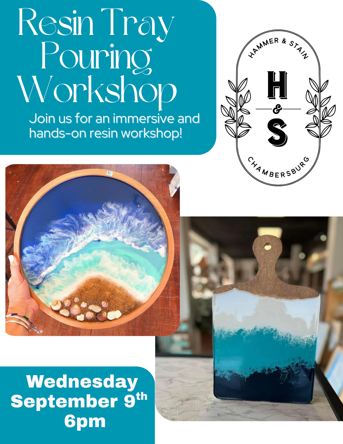 09/09/26 Resin Pour Trays Workshop 6pm