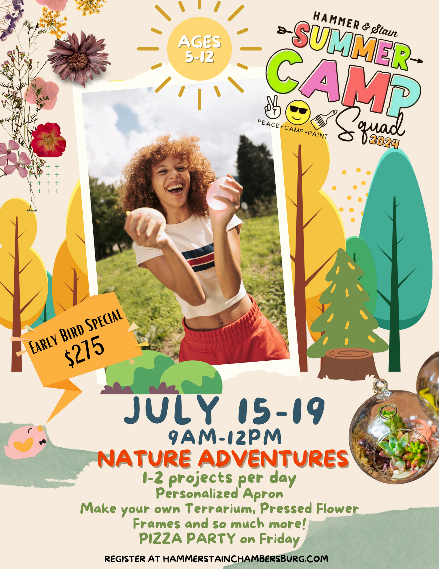 2024 Summer Art Camp for kids ages 5 and up! 9am-12pm each day
