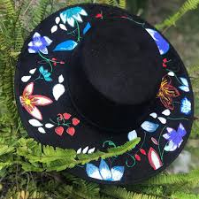 Collection Hammered Hat Bar Teal Blossom