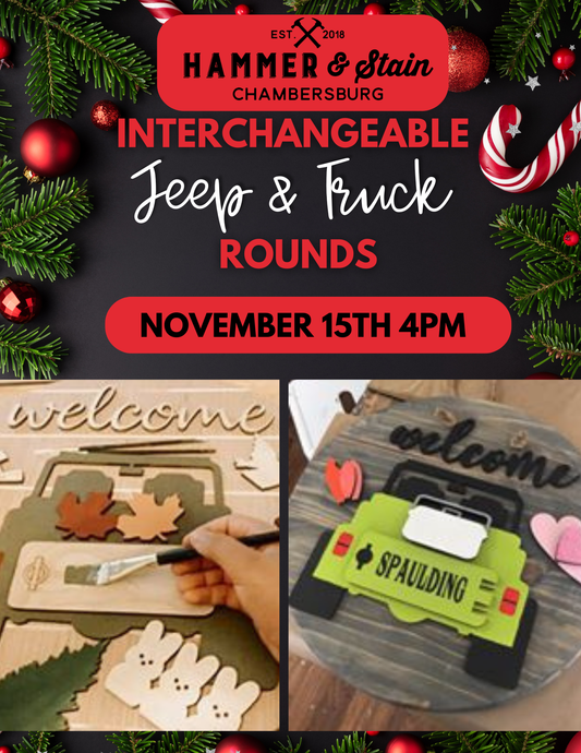 11/15/25 Interchangeable Jeep & Truck Round Workshop 4pm
