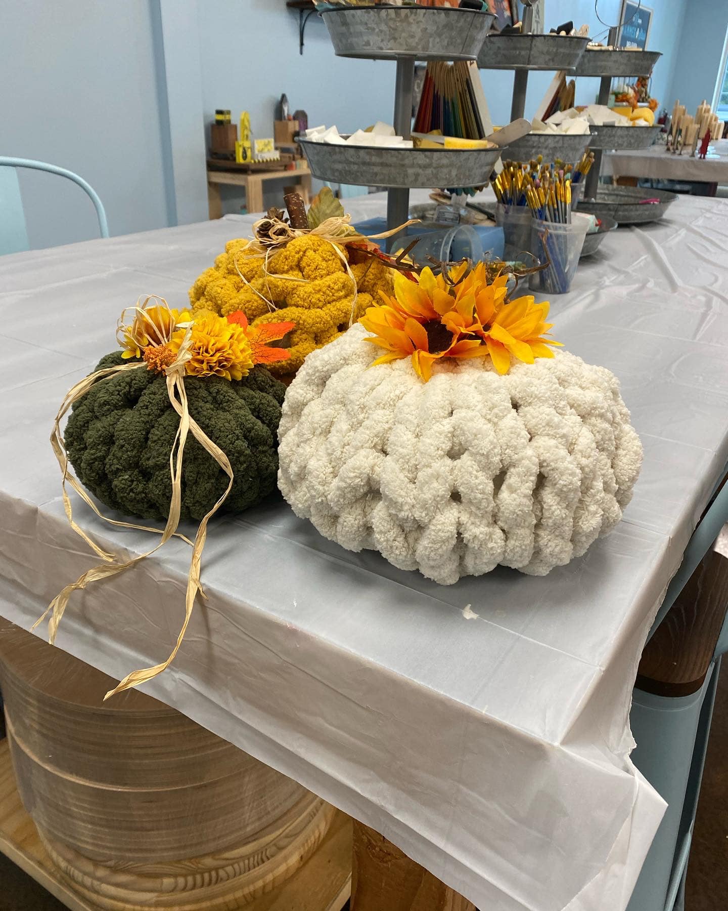 10/18/23 Chunky Knit Pumpkins Workshop 6pm