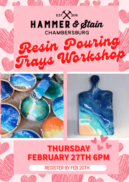 02/27/25 Resin Pouring Trays Workshop 6pm