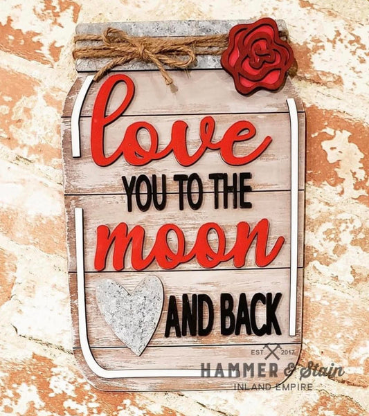 Hammer @ Home I love you to the moon jar